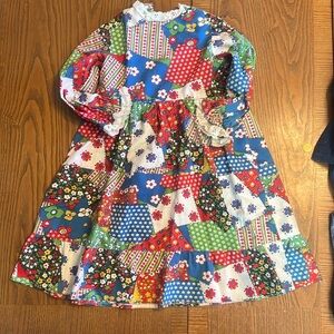 Kid’s dress. Homemade in 1970’s by Grandma. Raggedy Ann Costume potential.
